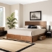 Baxton Studio Aras Modern and Contemporary Transitional Ash Walnut Brown Finished Wood King Size 3-Drawer Platform Storage Bed - BSOAras-Ash Walnut-King