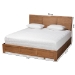 Baxton Studio Aras Modern and Contemporary Transitional Ash Walnut Brown Finished Wood King Size 3-Drawer Platform Storage Bed - BSOAras-Ash Walnut-King