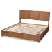 Baxton Studio Aras Modern and Contemporary Transitional Ash Walnut Brown Finished Wood King Size 3-Drawer Platform Storage Bed - BSOAras-Ash Walnut-King