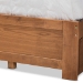 Baxton Studio Aras Modern and Contemporary Transitional Ash Walnut Brown Finished Wood King Size 3-Drawer Platform Storage Bed - BSOAras-Ash Walnut-King