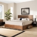 Baxton Studio Lisa Modern and Contemporary Transitional Ash Walnut Brown Finished Wood King Size 3-Drawer Platform Storage Bed - BSOLisa-Ash Walnut-King