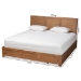 Baxton Studio Lisa Modern and Contemporary Transitional Ash Walnut Brown Finished Wood King Size 3-Drawer Platform Storage Bed - BSOLisa-Ash Walnut-King