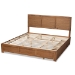 Baxton Studio Lisa Modern and Contemporary Transitional Ash Walnut Brown Finished Wood King Size 3-Drawer Platform Storage Bed - BSOLisa-Ash Walnut-King