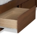 Baxton Studio Lisa Modern and Contemporary Transitional Ash Walnut Brown Finished Wood King Size 3-Drawer Platform Storage Bed - BSOLisa-Ash Walnut-King