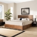 Baxton Studio Lisa Modern and Contemporary Transitional Ash Walnut Brown Finished Wood King Size 3-Drawer Platform Storage Bed - BSOLisa-Ash Walnut-King