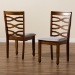 Baxton Studio Lanier Modern and Contemporary Grey Fabric Upholstered and Walnut Brown Finished Wood 2-Piece Dining Chair Set - BSORH318C-Grey/Walnut-DC-2PK