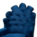 Baxton Studio Chloe Modern and Contemporary Navy Blue Velvet Upholstered and Dark Brown Finished Wood 2-Piece Bar Stool Set - BSOBBT5408B-Navy Blue Velvet/Wenge-BS