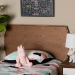 Baxton Studio Laurien Mid-Century Modern Ash Walnut Finished Wood Twin Size Headboard - BSOMG9754-Ash Walnut-HB-Twin