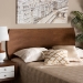 Baxton Studio Laurien Mid-Century Modern Ash Walnut Finished Wood Queen Size Headboard - BSOMG9754-Ash Walnut-HB-Queen