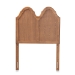 Baxton Studio Tobin Vintage Classic and Traditional Ash Walnut Finished Wood Twin Size Arched Headboard - BSOMG9738-Ash Walnut-HB-Twin