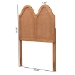 Baxton Studio Tobin Vintage Classic and Traditional Ash Walnut Finished Wood Twin Size Arched Headboard - BSOMG9738-Ash Walnut-HB-Twin