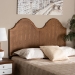 Baxton Studio Tobin Vintage Classic and Traditional Ash Walnut Finished Wood King Size Arched Headboard - BSOMG9738-Ash Walnut-HB-King