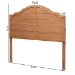 Baxton Studio Clive Vintage Traditional Farmhouse Ash Walnut Finished Wood Full Size Headboard - BSOMG9742-Ash Walnut-HB-Full