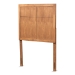 Baxton Studio Monroe Modern Transitional and Rustic Ash Walnut Finished Wood Twin Size Headboard