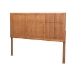 Baxton Studio Monroe Modern Transitional and Rustic Ash Walnut Finished Wood King Size Headboard