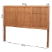 Baxton Studio Monroe Modern Transitional and Rustic Ash Walnut Finished Wood King Size Headboard - BSOMG9746-Ash Walnut-HB-King