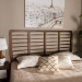 Baxton Studio Carolyn Mid-Century Modern Ash Walnut Finished Wood King Size Headboard - BSOMG9749-Ash Walnut-HB-King
