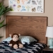 Baxton Studio Raya Mid-Century Modern Walnut Brown Finished Wood Twin Size Headboard - BSOMG97033-Ash Walnut-HB-Twin