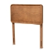 Baxton Studio Mailene Mid-Century Modern Walnut Brown Finished Wood Twin Size Headboard
