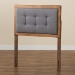 Baxton Studio Sarine Mid-Century Modern Dark Grey Fabric Upholstered and Walnut Brown Finished Wood Twin Size Headboard - BSOMG97053-Dark Grey/Ash Walnut-HB-Twin