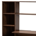 Baxton Studio Ezra Modern and Contemporary Walnut Brown Finished Wood Storage Computer Desk with Shelves - BSOSESD8011WI-Columbia-Desk