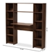 Baxton Studio Ezra Modern and Contemporary Walnut Brown Finished Wood Storage Computer Desk with Shelves - BSOSESD8011WI-Columbia-Desk