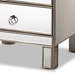 Baxton Studio Ewan Contemporary Glam and Luxe Mirrored 3-Drawer End Table - BSORXF-8645-ET
