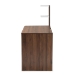 Baxton Studio Tobias Mid-Century Modern Two-Tone White and Walnut Brown Finished Wood Storage Computer Desk with Shelves - BSOSESD8012WI-Columbia/White-Desk