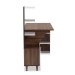 Baxton Studio Tobias Mid-Century Modern Two-Tone White and Walnut Brown Finished Wood Storage Computer Desk with Shelves - BSOSESD8012WI-Columbia/White-Desk