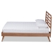 Baxton Studio Shiro Mid-Century Modern Ash Walnut Finished Wood Queen Size Platform Bed - BSOShiro-Ash Walnut-Queen
