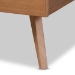 Baxton Studio Shiro Mid-Century Modern Ash Walnut Finished Wood Queen Size Platform Bed - BSOShiro-Ash Walnut-Queen