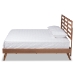 Baxton Studio Shiro Mid-Century Modern Ash Walnut Finished Wood King Size Platform Bed - BSOShiro-Ash Walnut-King
