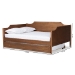 Baxton Studio Alya Classic Traditional Farmhouse Walnut Brown Finished Wood Full Size Daybed with Roll-Out Trundle Bed - BSOMG0016-1-Walnut-Daybed-F/T