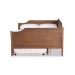 Baxton Studio Alya Classic Traditional Farmhouse Walnut Brown Finished Wood Full Size Daybed with Roll-Out Trundle Bed - BSOMG0016-1-Walnut-Daybed-F/T