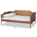 Baxton Studio Alya Classic Traditional Farmhouse Walnut Brown Finished Wood Full Size Daybed - BSOMG0016-1-Walnut-Daybed-Full