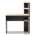 Baxton Studio Callahan Modern and Contemporary Two-Tone Dark Grey and Oak Finished Wood Desk with Shelves - BSOMHCT2031-Grey/Oak-Desk
