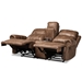 Baxton Studio Buckley Modern and Contemporary Light Brown Faux Leather Upholstered 3-Piece Reclining Living Room Set - BSO7075I-Light Brown-3PC Living Room Set