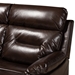 Baxton Studio Byron Modern and Contemporary Dark Brown Faux Leather Upholstered 2-Piece Reclining Living Room Set - BSORR7460-Dark Brown-2PC Living Room Set