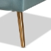 Baxton Studio Leland Glam and Luxe Light Blue Velvet Fabric Upholstered and Gold Finished Armchair - BSOTSF-6729-Light Blue/Gold-CC