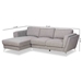 Baxton Studio Mirian Modern and Contemporary Grey Fabric Upholstered Sectional Sofa with Left Facing Chaise - BSOLSG816L-Grey-LFC SF