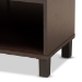 Baxton Studio Rossin Modern and Contemporary Dark Brown Finished Wood 2-Door Entryway Shoe Storage Cabinet with Bottom Shelf - BSOATSC1613-Modi Wenge-Shoe Cabinet