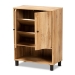 Baxton Studio Rossin Modern and Contemporary Oak Brown Finished Wood 2-Door Entryway Shoe Storage Cabinet with Bottom Shelf - BSOATSC1613-Wotan Oak-Shoe Cabinet