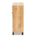 Baxton Studio Rossin Modern and Contemporary Oak Brown Finished Wood 2-Door Entryway Shoe Storage Cabinet with Bottom Shelf - BSOATSC1613-Wotan Oak-Shoe Cabinet