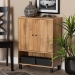 Baxton Studio Rossin Modern and Contemporary Oak Brown Finished Wood 2-Door Entryway Shoe Storage Cabinet with Bottom Shelf - BSOATSC1613-Wotan Oak-Shoe Cabinet