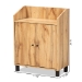 Baxton Studio Rossin Modern and Contemporary Oak Brown Finished Wood 2-Door Entryway Shoe Storage Cabinet with Top Shelf - BSOATSC1614-Wotan Oak-Shoe Cabinet