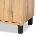 Baxton Studio Rossin Modern and Contemporary Oak Brown Finished Wood 2-Door Entryway Shoe Storage Cabinet with Top Shelf - BSOATSC1614-Wotan Oak-Shoe Cabinet