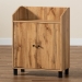 Baxton Studio Rossin Modern and Contemporary Oak Brown Finished Wood 2-Door Entryway Shoe Storage Cabinet with Top Shelf - BSOATSC1614-Wotan Oak-Shoe Cabinet