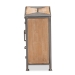 Baxton Studio Laurel Rustic Industrial Antique Grey Finished Metal and Whitewashed Oak Brown Finished Wood 3-Drawer Accent Storage Cabinet - BSOAM19136-Oak/Grey-Cabinet