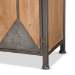 Baxton Studio Laurel Rustic Industrial Antique Grey Finished Metal and Whitewashed Oak Brown Finished Wood 3-Drawer Accent Storage Cabinet - BSOAM19136-Oak/Grey-Cabinet