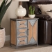 Baxton Studio Laurel Rustic Industrial Antique Grey Finished Metal and Whitewashed Oak Brown Finished Wood 3-Drawer Accent Storage Cabinet - BSOAM19136-Oak/Grey-Cabinet